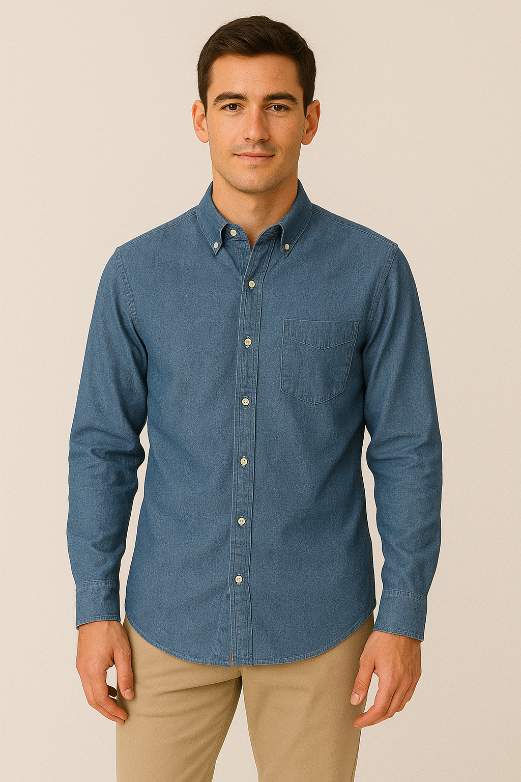 Denim-Style Blue Shirt